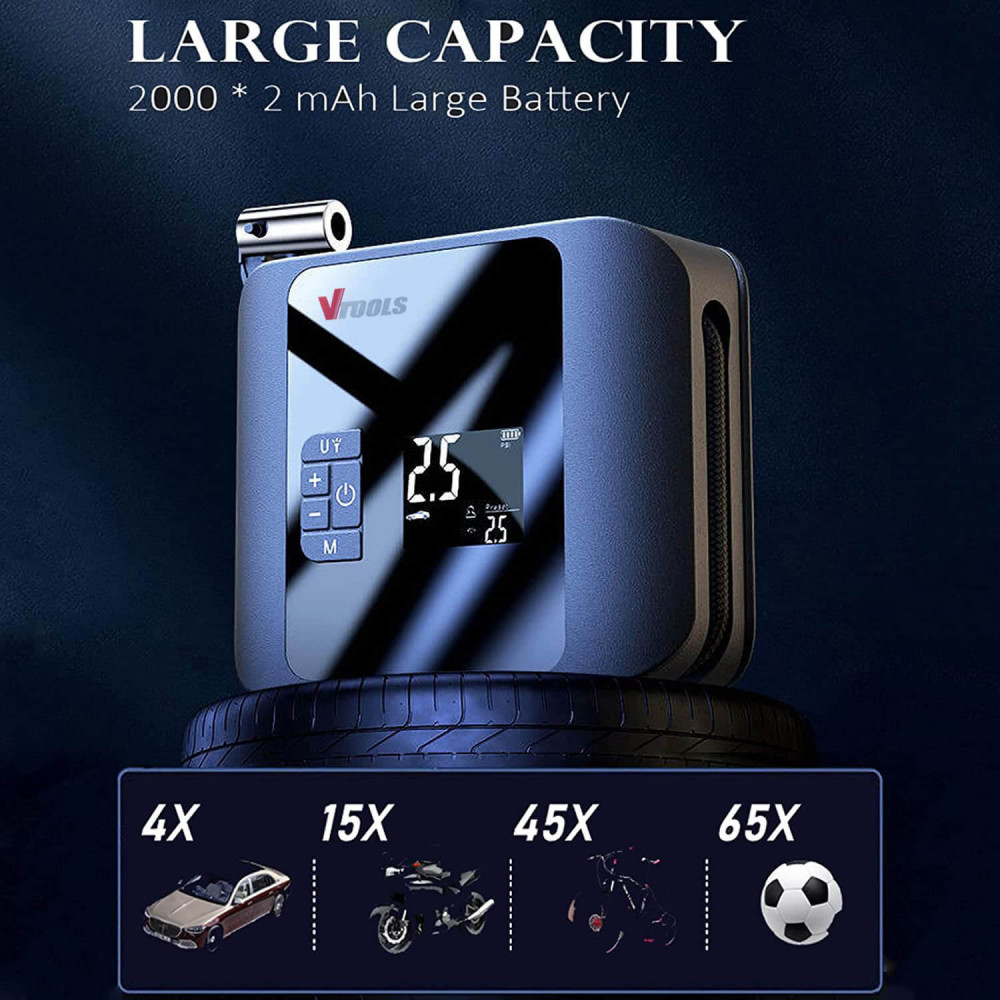 کمپرسور هوا وی تولز مدل شارژی و فندکی کد YP-VT1300