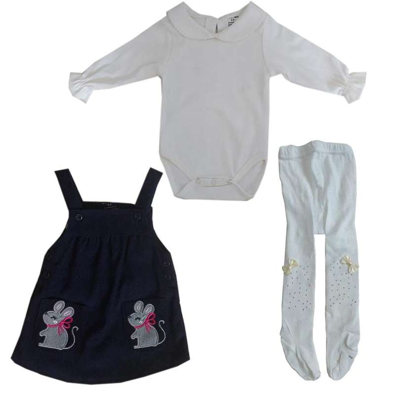 ست 3 تکه لباس نوزادی مدل rabbit
