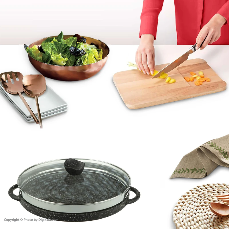 عکس شماره 9 : تابه گریل چدن نالینو مدل daniele سایز 34