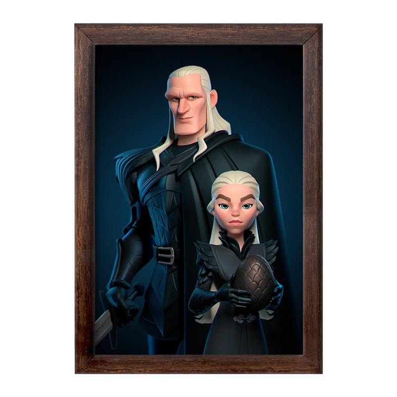 تابلو خندالو طرح خاندان اژدها کد F1228