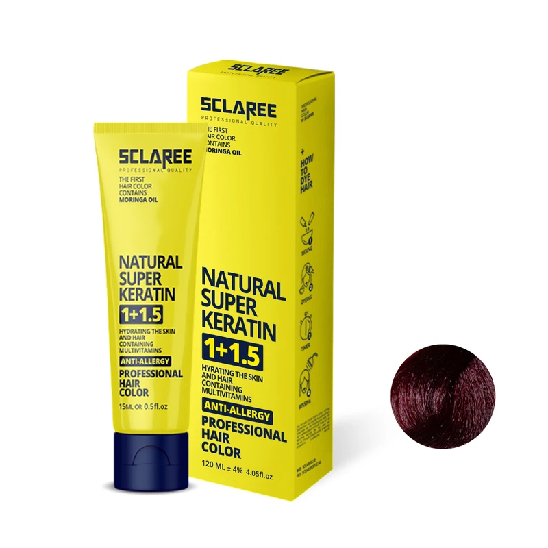 رنگ مو اسکلاره شماره 3.6 حجم 120 میلی لیتر رنگ قرمز اناری