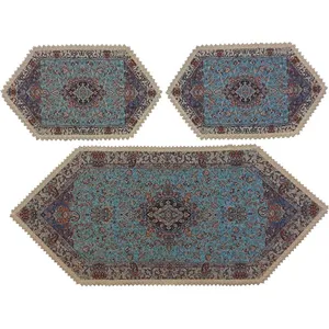 ست سه تکه رومیزی ترمه کد TRSETE9