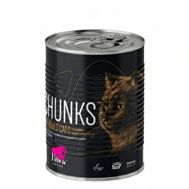 کنسرو غذای گربه بالغ فیفورا مدل Chunks طعم مرغ وزن 400 گرم
