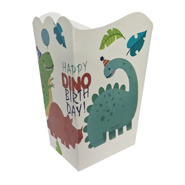 ظرف پاپ کورن یکبار مصرف مدل دایناسور کد DinosaurP6 مجموعه 10 عددی