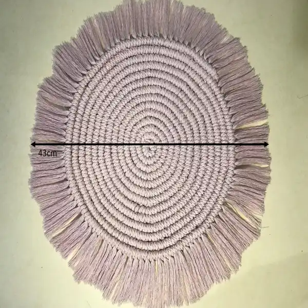 رومیزی بافتنی مدل مکرومه کد 005