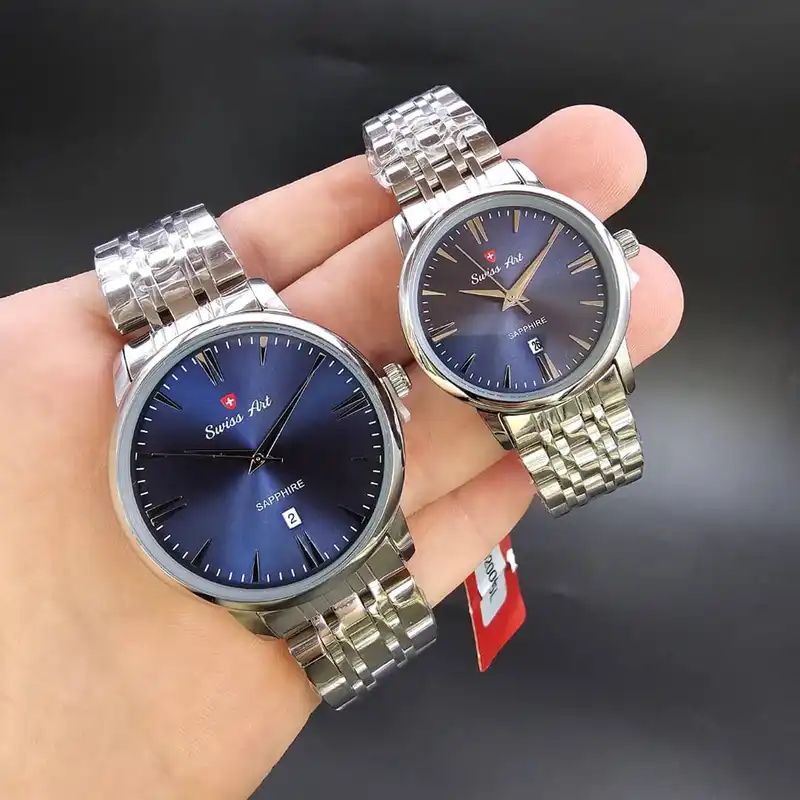 ست ساعت مچی عقربه ای زنانه و مردانه سوئیس آرت مدل 920006-5