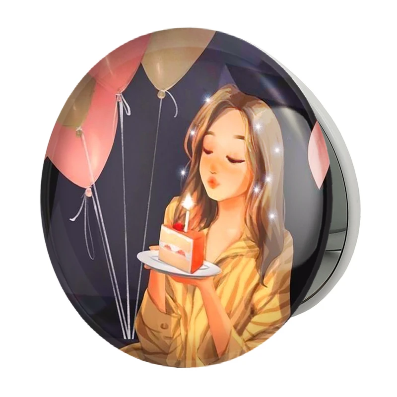 آینه جیبی خندالو طرح تولد مدل تاشو کد 28080 