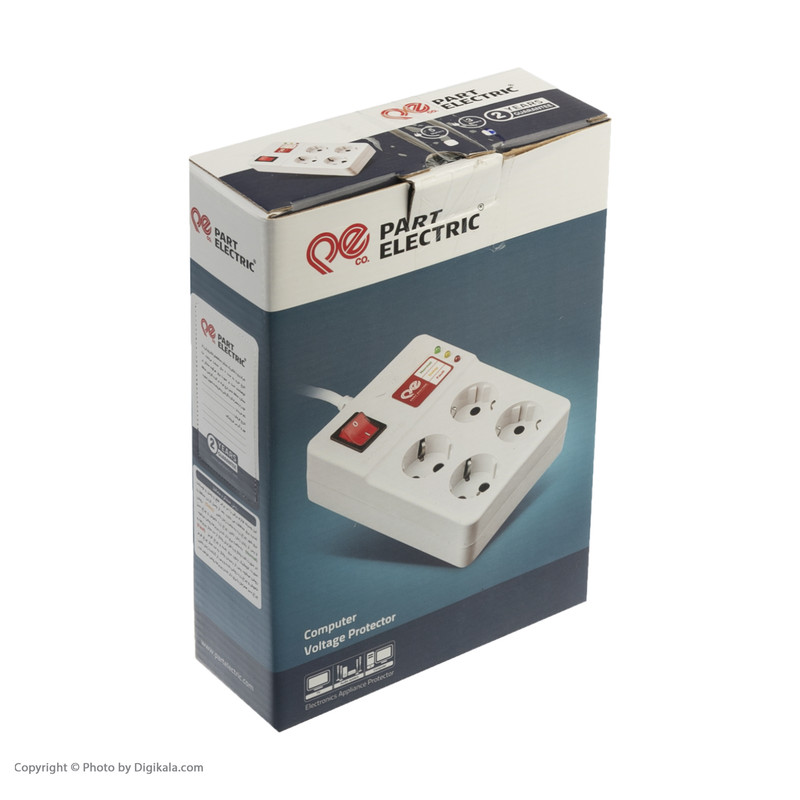 چندراهی برق و محافظ پارت الکتریک مدل PE773