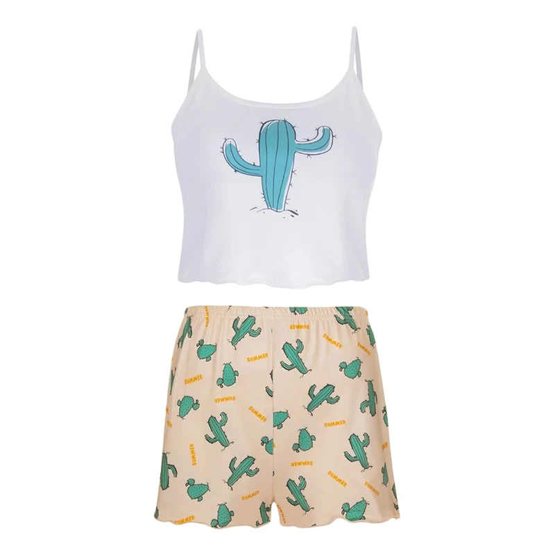 ست تاپ و شلوارک زنانه مدل کاکتوس کد 2