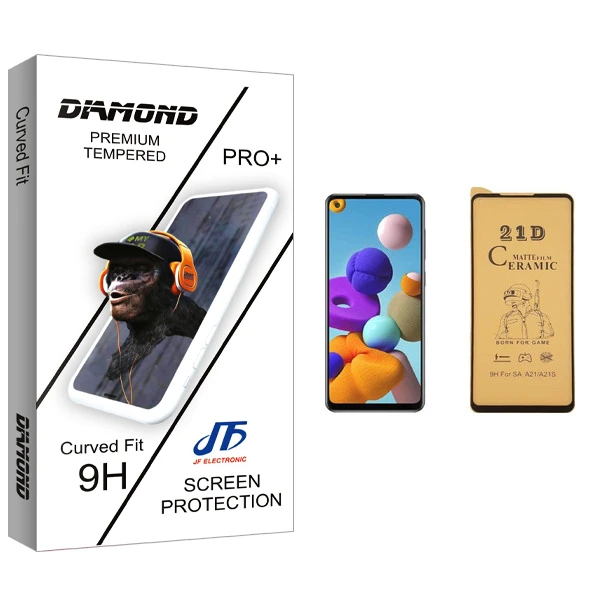 محافظ صفحه نمایش سرامیکی جی اف مدل Diamond glass مناسب برای گوشی موبایل سامسونگ Galaxy A21