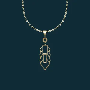 گردنبند طلا 18 عیار زنانه مدوپد مدل هندسی کد AA2-1-1071