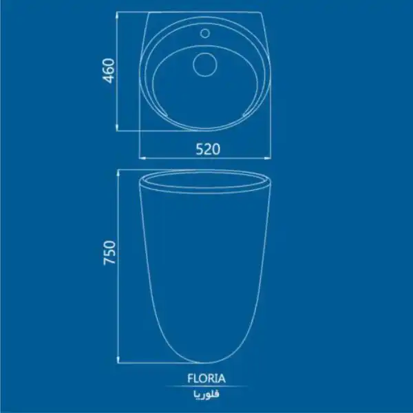 روشویی مدل فلوریا