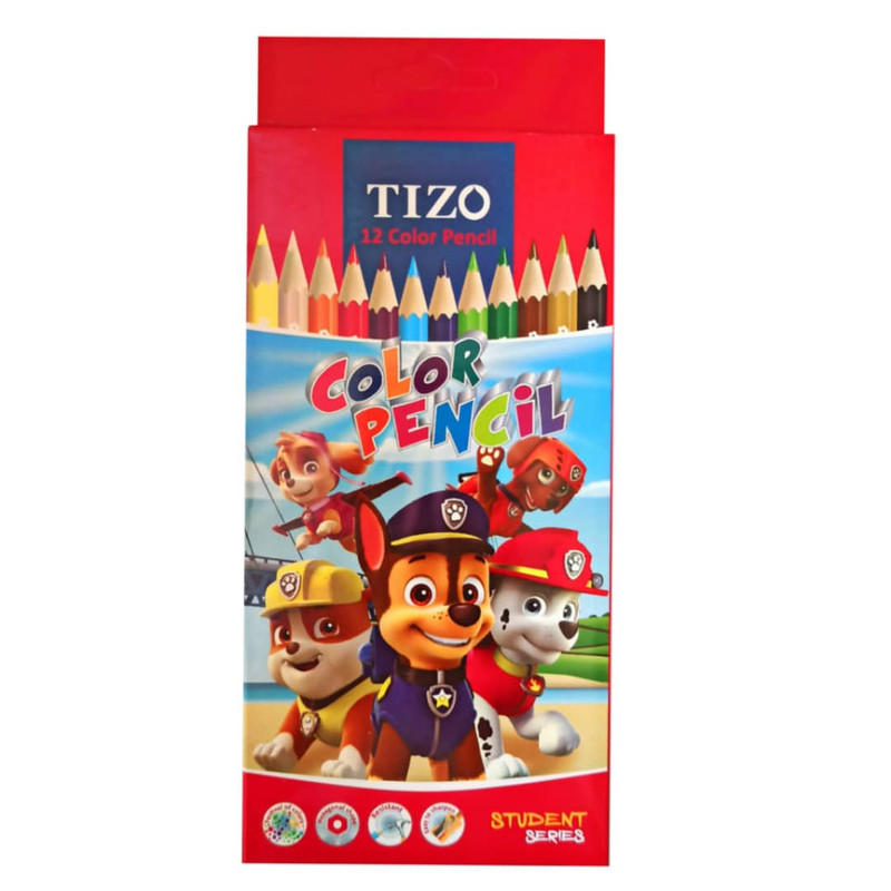 مداد رنگی 12 رنگ تیزو مدل STUDENT