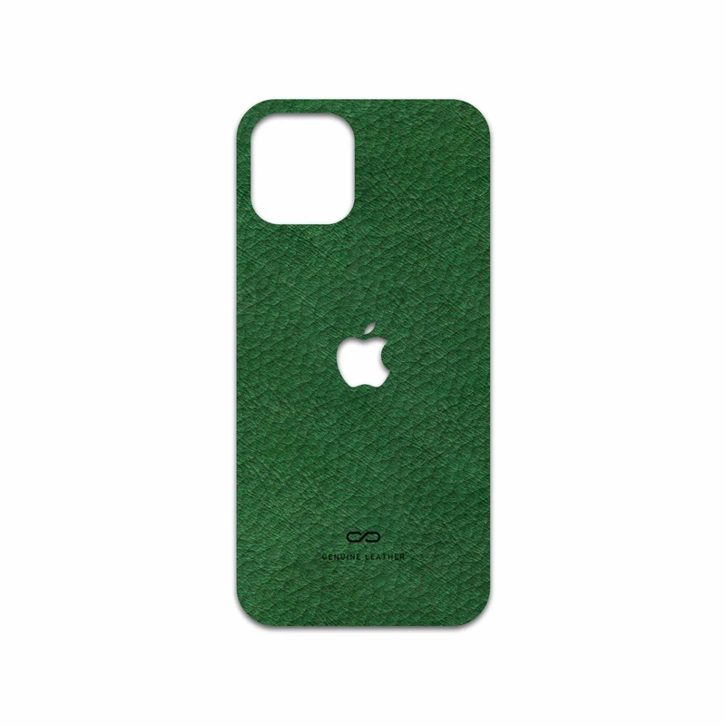 برچسب پوششی ماهوت مدل Green-Leather مناسب برای گوشی موبایل اپل iPhone 12