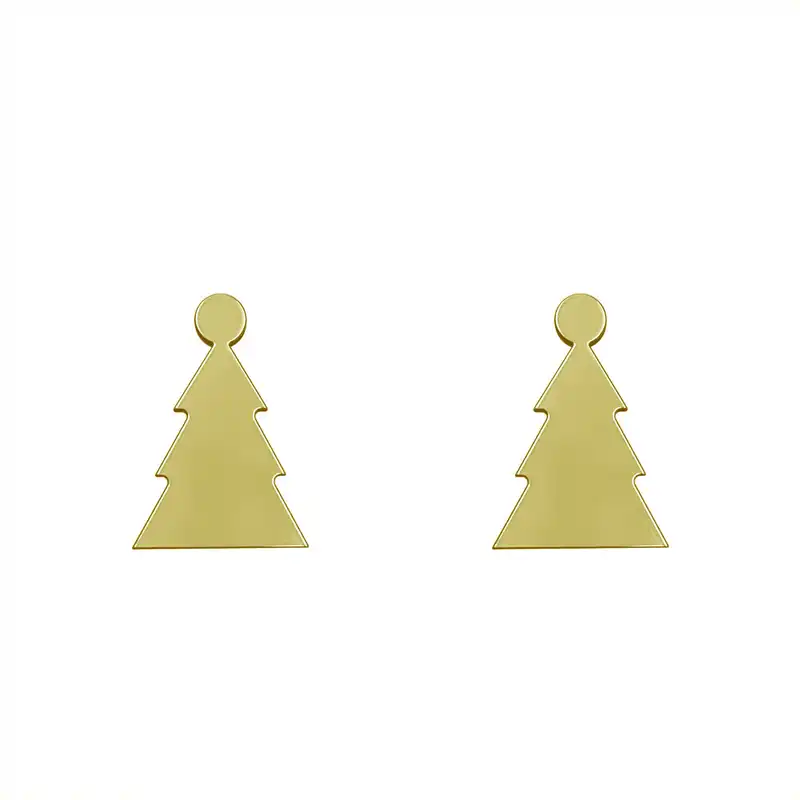 گوشواره طلا 18 عیار زنانه مدوپد مدل برگ کد GA1-15951