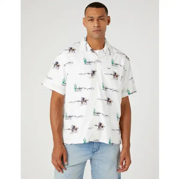 پیراهن آستین کوتاه مردانه رنگلر مدل هاوایی 112334266