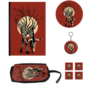 بسته لوازم تحریر مدل گوره خر مینیمال کد 1 مجموعه 8 عددی