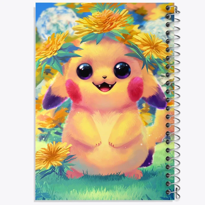 دفتر ژورنال نویسی 50 برگ خندالو مدل نقطه ای طرح پیکاچو انیمه پوکمون کد 17360