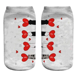 جوراب بچگانه پابان طرح عشق مدل گربه 1140