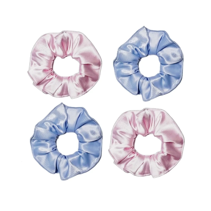 کش مو زنانه پاپلی مدل اسکرانچی ساتن بسته 4 عددی