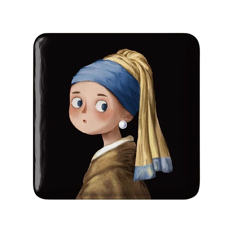 پیکسل خندالو مدل دختری با گوشواره مروارید کد 23366