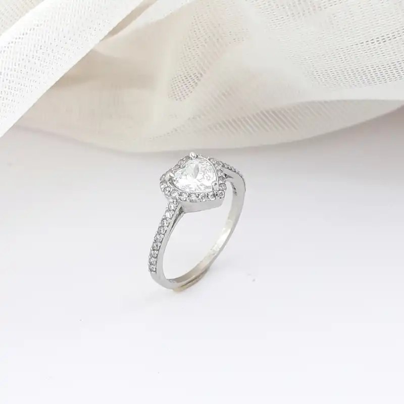 انگشتر نقره زنانه مدل قلب