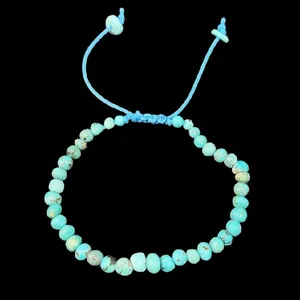 دستبند مدل سنگ فیروزه نیشابور کد 5104