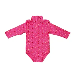 بادی آستین بلند نوزادی مدل گلدار کد 0283