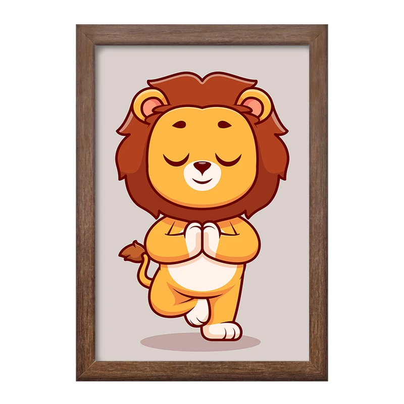 تابلو خندالو طرح حیوانات بامزه شیر کد 29450