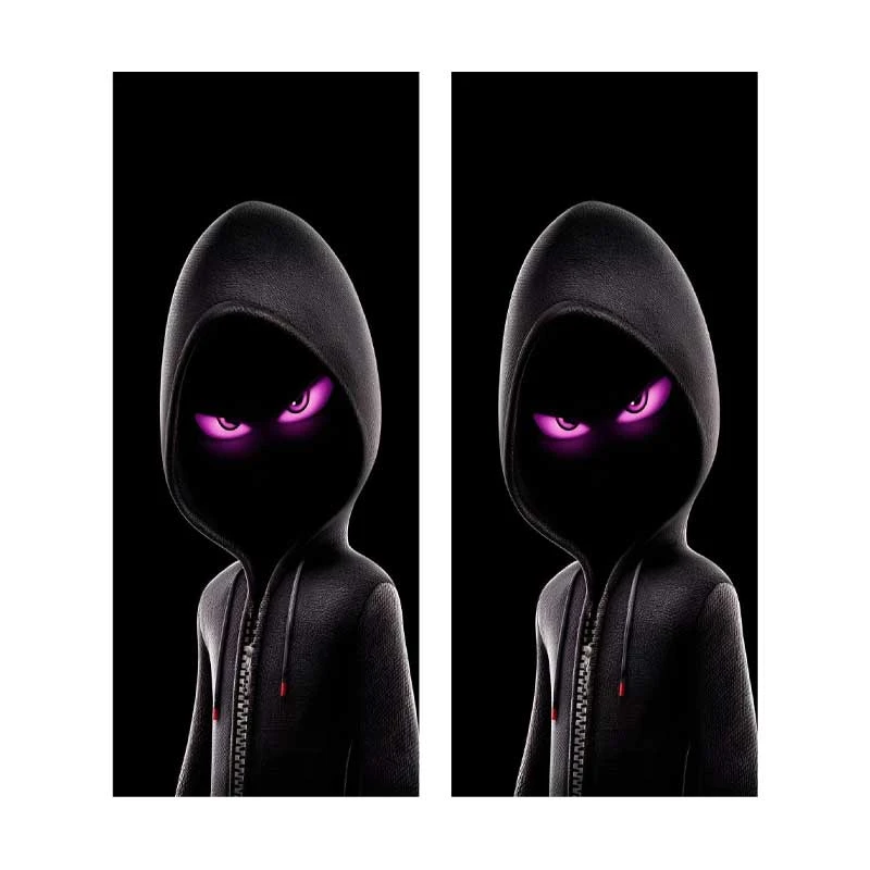 برچسب ستون خودرو طرح کارتونی کد BS091 بسته دو عددی