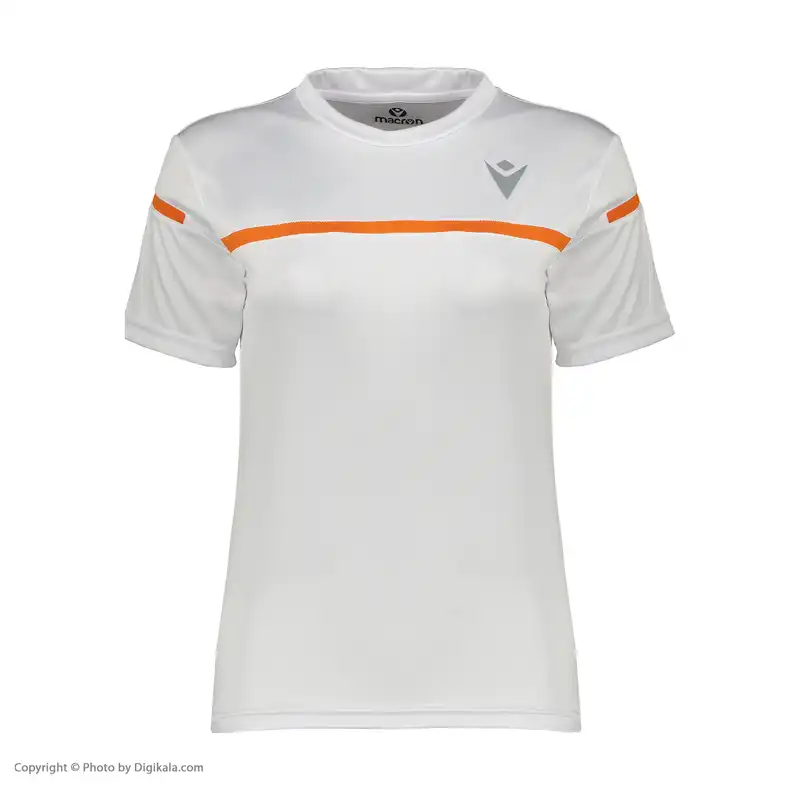 تی شرت ورزشی زنانه مکرون مدل مارگوت رنگ سفید