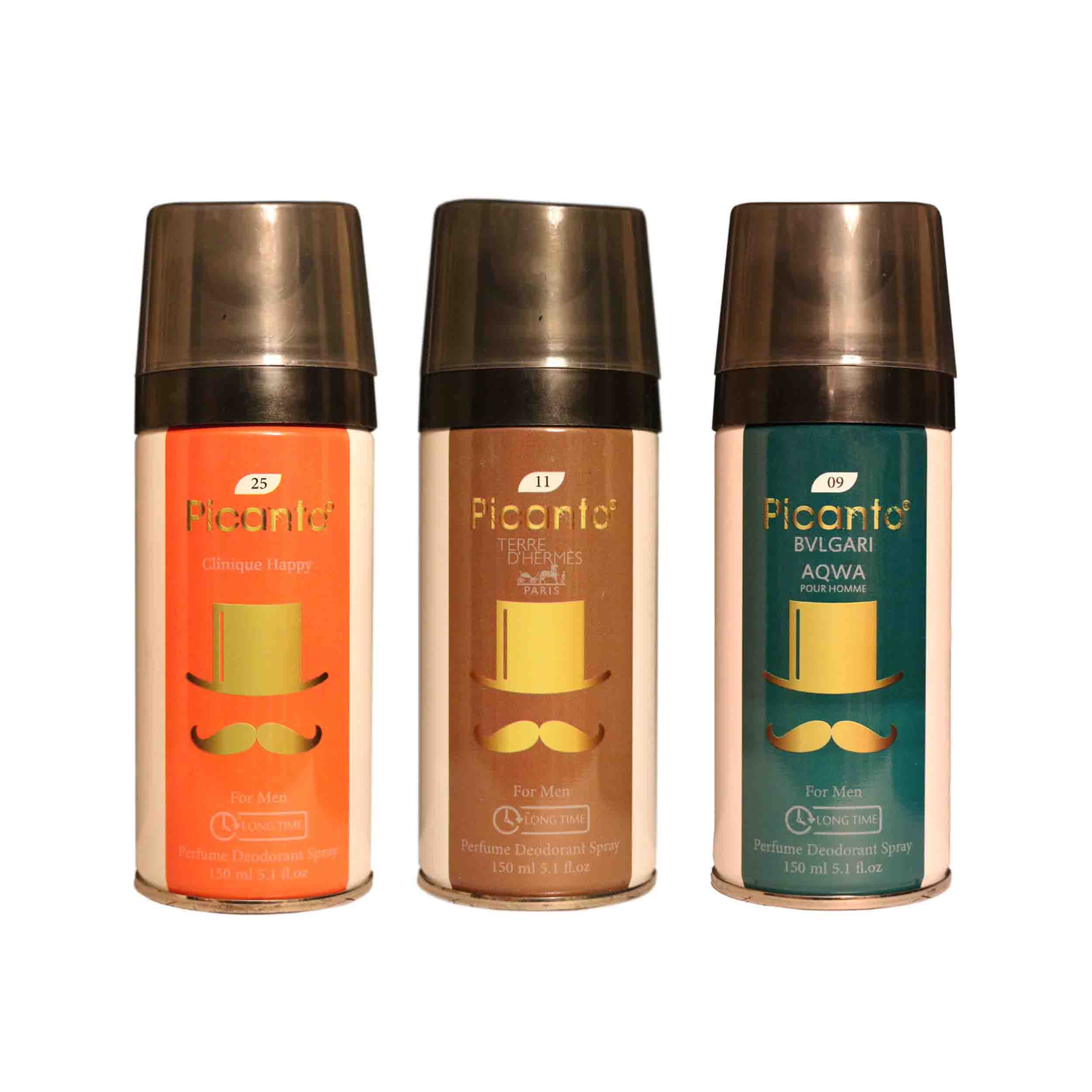 اسپری خوشبو کننده بدن مردانه پیکانتو مدل P24 حجم 150 میلی لیتر مجموعه 3 عددی