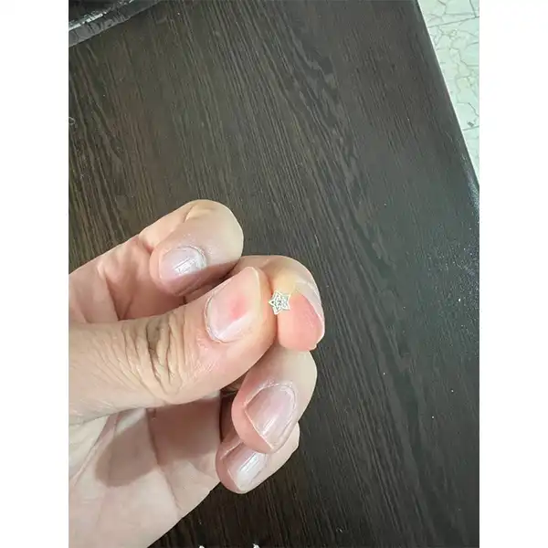 پیرسینگ نقره زنانه مدل بینی سوزنی ستاره کد 189577