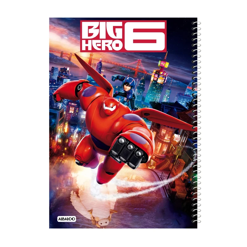 دفتر مشق 100 برگ آلبالو طرح انیمیشن شش قهرمان بزرگ کد 2137