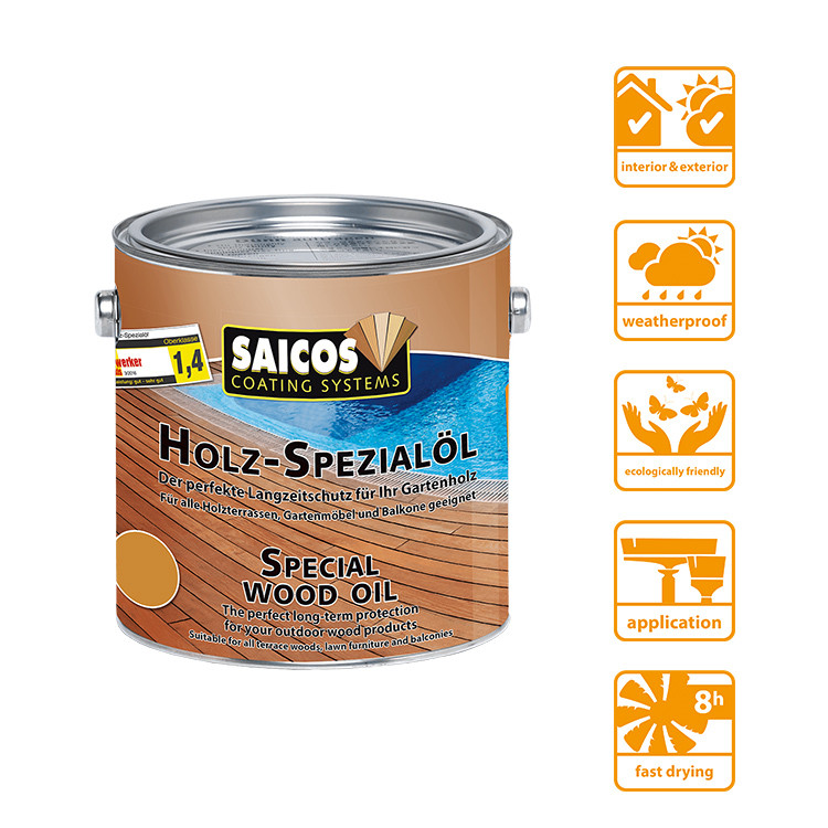 روغن چوب و ترمووود سایکوز مدل Grey-Oil 0123 حجم 2.5 لیتر