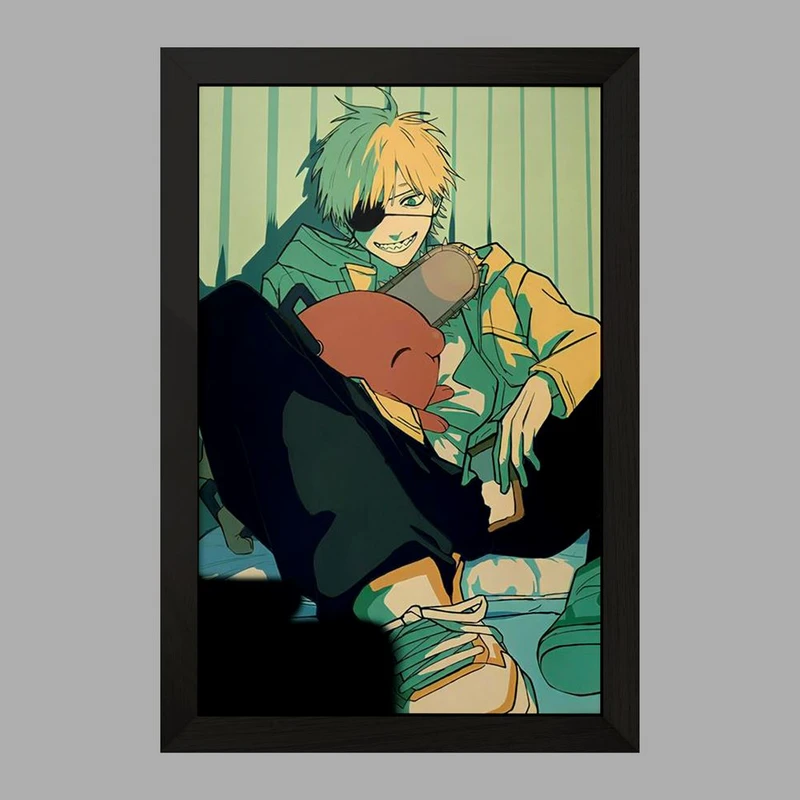 تابلو خندالو مدل دنجی انیمه مرد اره ای Chainsaw Man  کد 17909