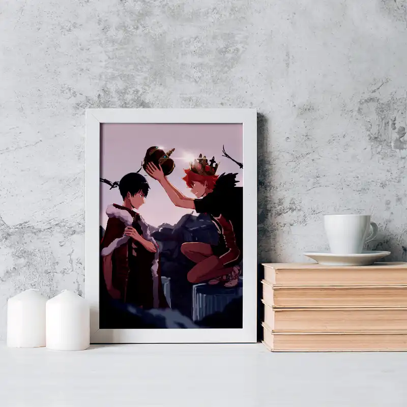 تابلو خندالو مدل هیناتا و کاگیاما انیمه هایکیو کد 17754