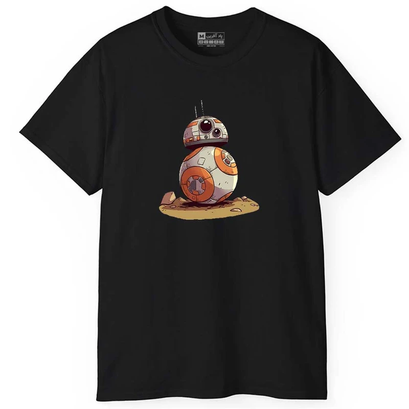 تی شرت آستین کوتاه مردانه پاد آفرین مدل اسپرت طرح ربات کد 01142