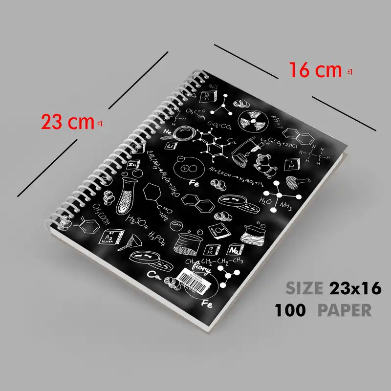 دفتر مشق 100 برگ مستر راد طرح شیمی مدل تحصیلی کد fiory 2175