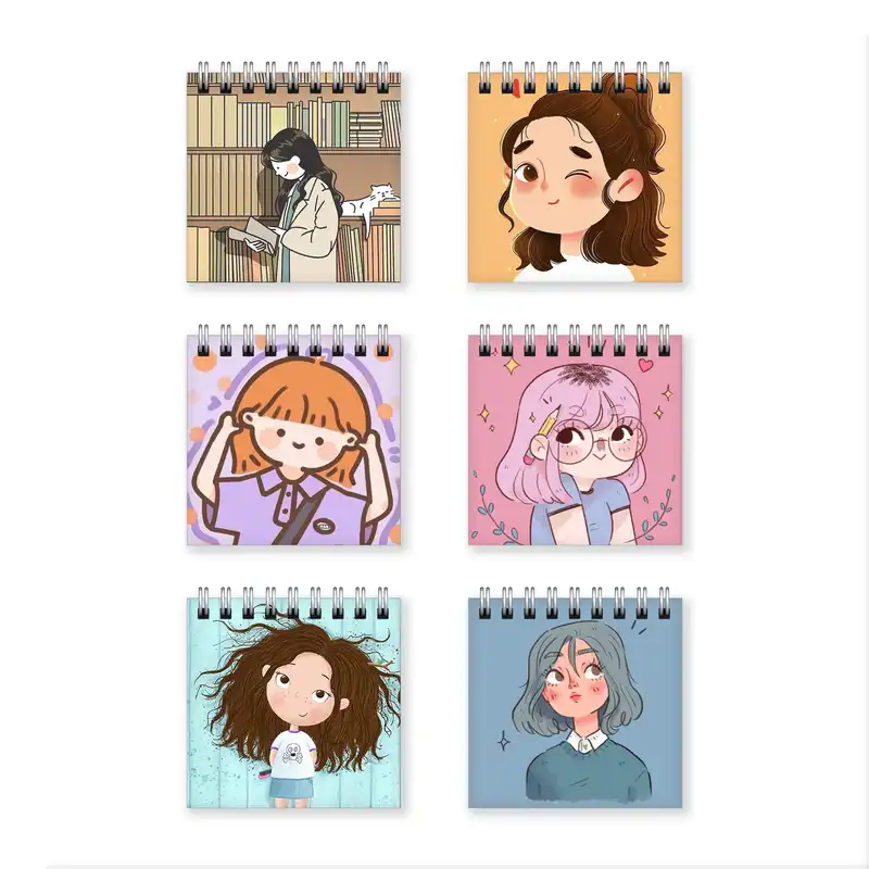 دفترچه یادداشت طرح دخترانه فانتزی کد 88736901 مجموعه 6 عددی