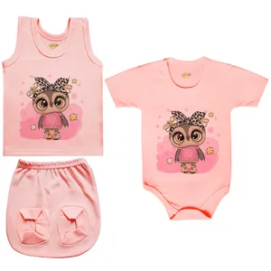 ست 3 تکه لباس نوزادی کارانس مدل PRSZS-3163