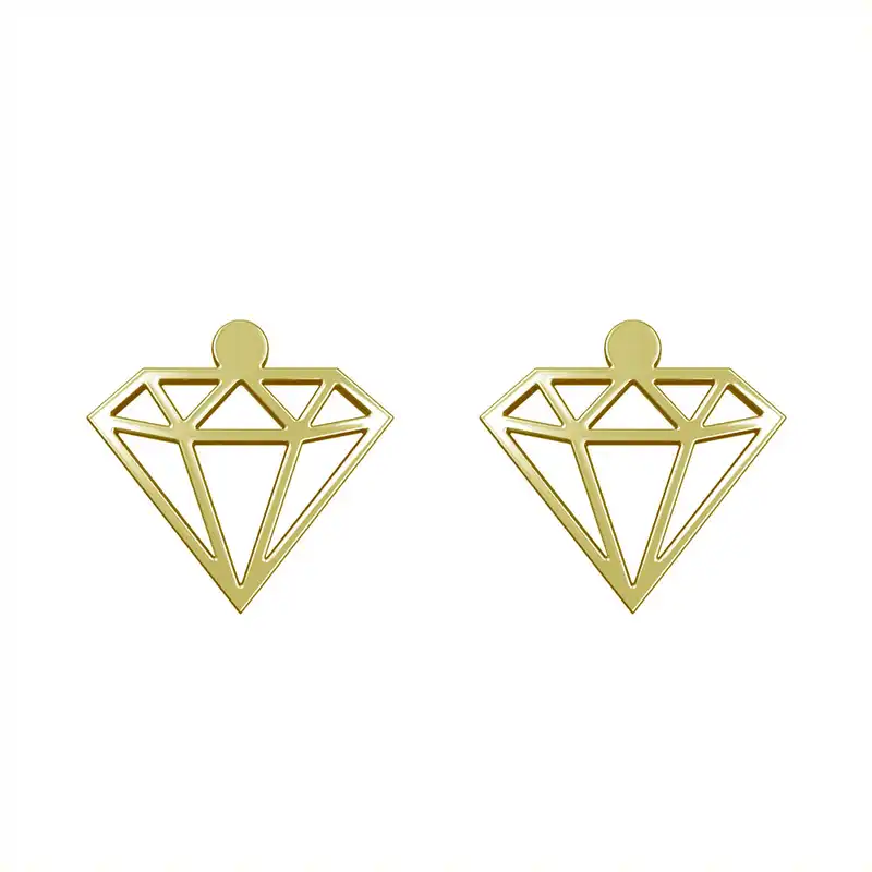 گوشواره طلا 18 عیار زنانه مدوپد مدل الماس کد GA1-14956