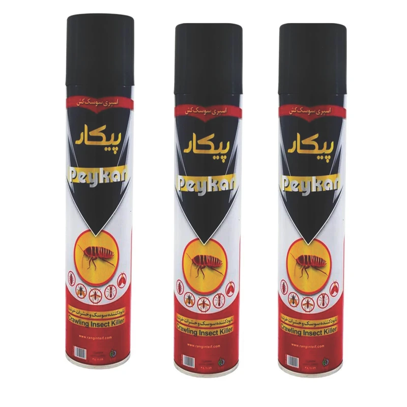 اسپری سوسک کش مدل insect killer حجم 300 میلی لیتری مجموعه 3 عددی