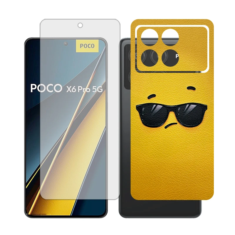 محافظ صفحه نمایش مات گلس مدل Together مناسب برای گوشی موبایل شیائومی Poco X6 Pro به همراه برچسب پوششی پشت گوشی