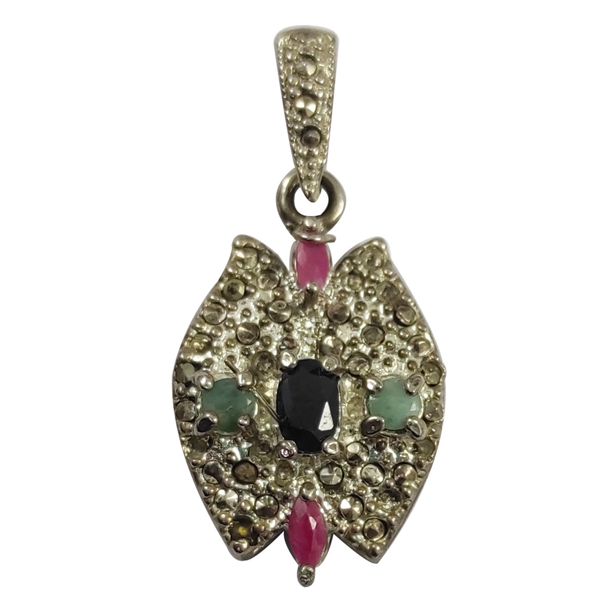 آویز گردنبند نقره زنانه سلین کالا مدل هفت جواهر کد D-8