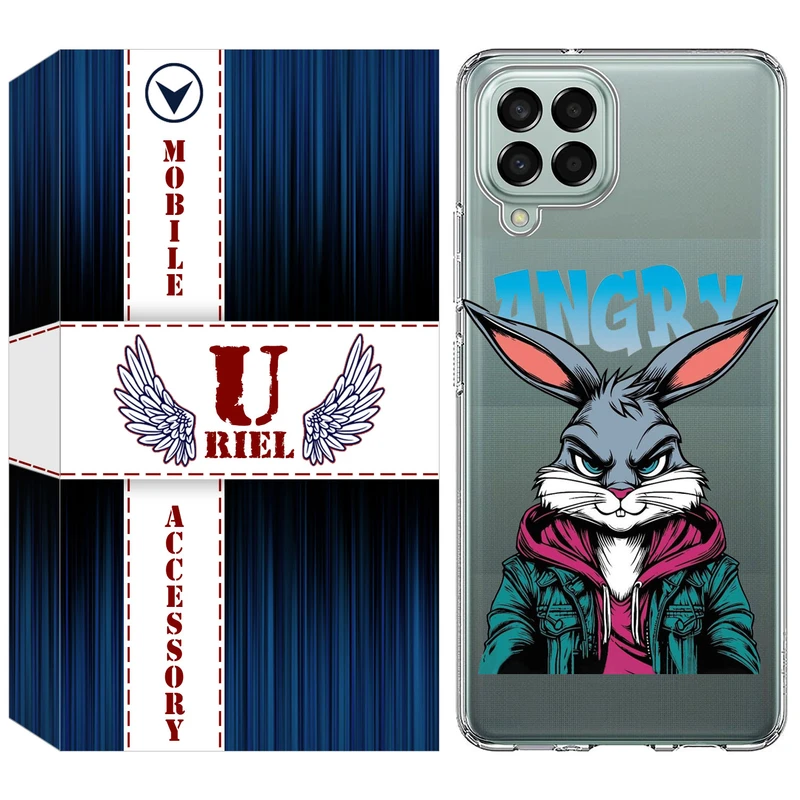 کاور یوریل قاب مدل Clear کد 51 طرح خرگوش مناسب برای گوشی موبایل سامسونگ Galaxy A12 / A12 Nacho / M12 / F12