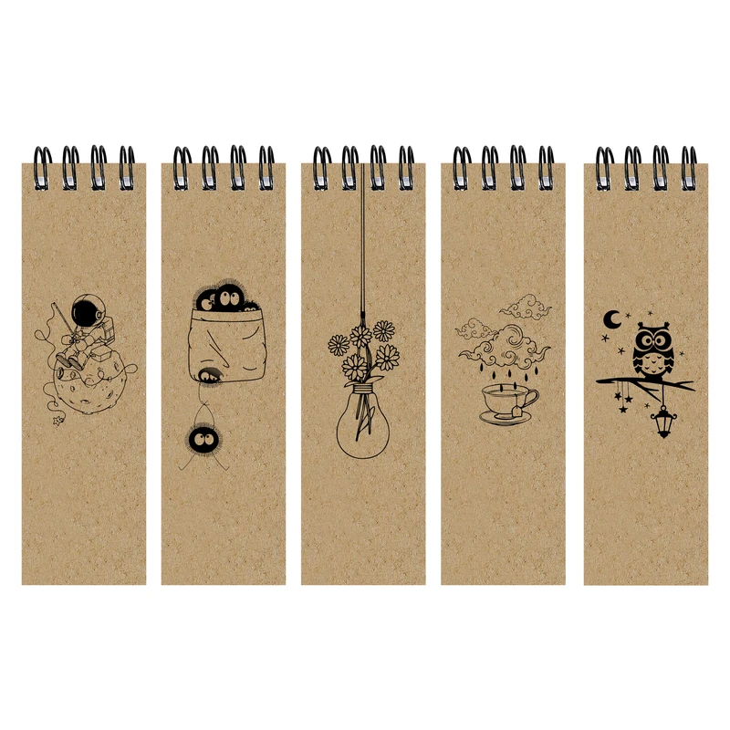 دفترچه یادداشت 100 برگ پدیده نقش مدل  بل بسته 5 عددی