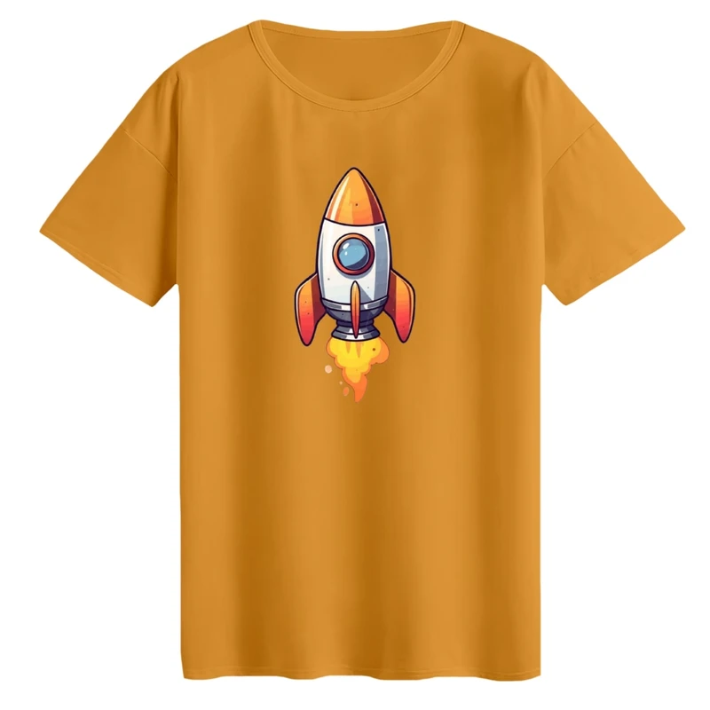 تی‌شرت لانگ آستین کوتاه زنانه مدل موشک