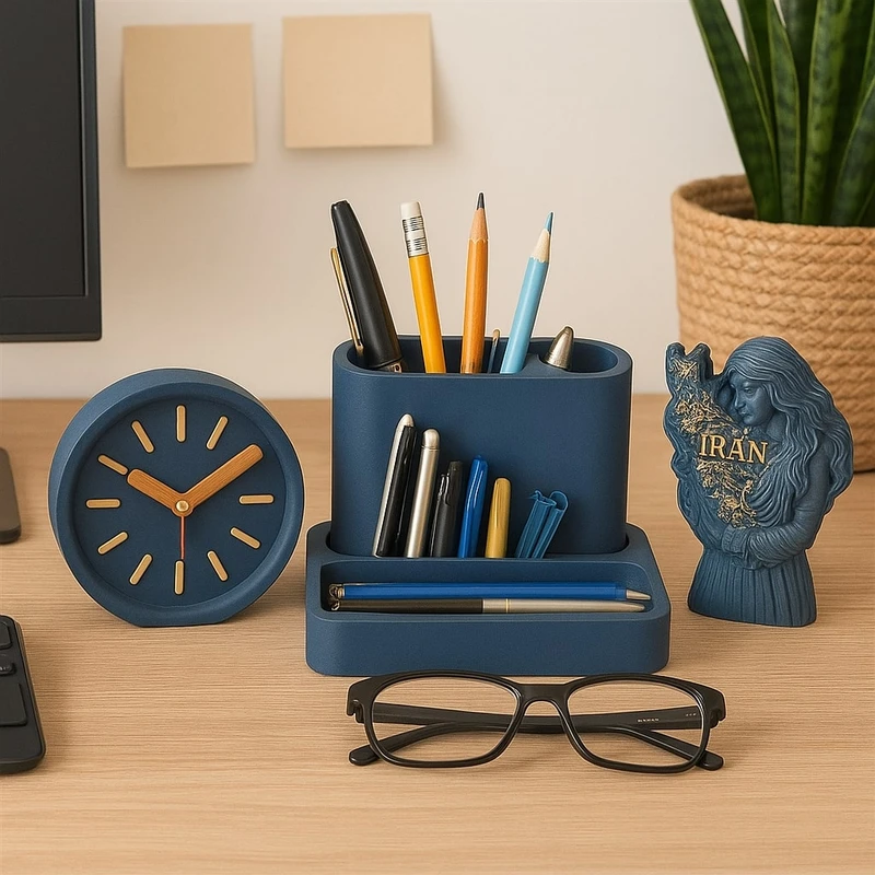 عکس شماره 2 : ست ۴ تکه لوازم اداری رومیزی مدل بینالود