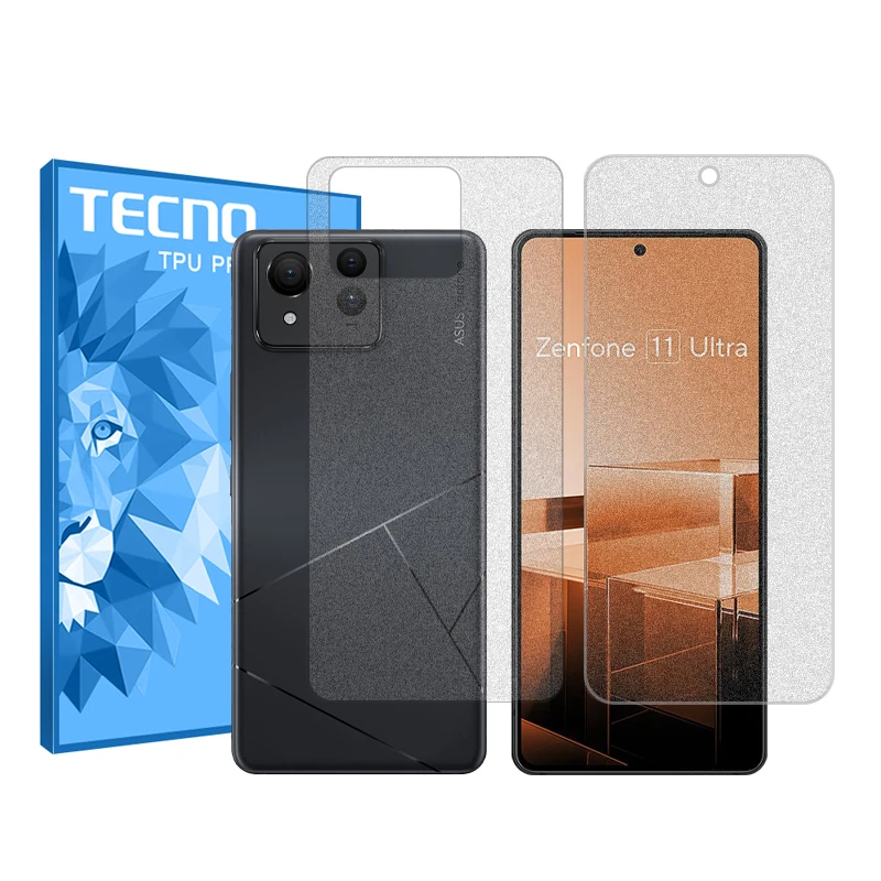 محافظ صفحه نمایش مات تکنو مدل HyMTT مناسب برای گوشی موبایل ایسوس Zenfone 11 Ultra به همراه محافظ پشت گوشی